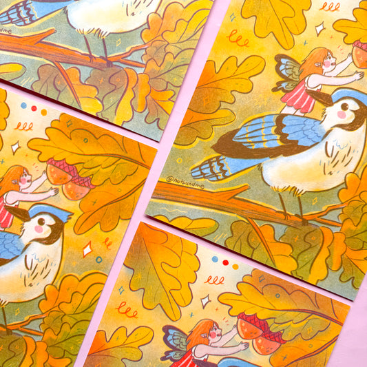 Autumn Fairy ♡ Riso Print