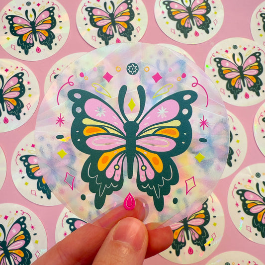 Jeweled Butterfly ✷ Rainbow-Maker Window Sticker ✷