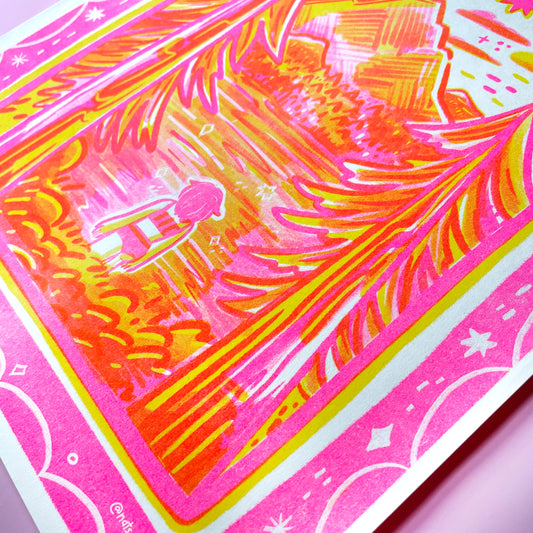 If Mountains Could Dream ♡ Riso Poster