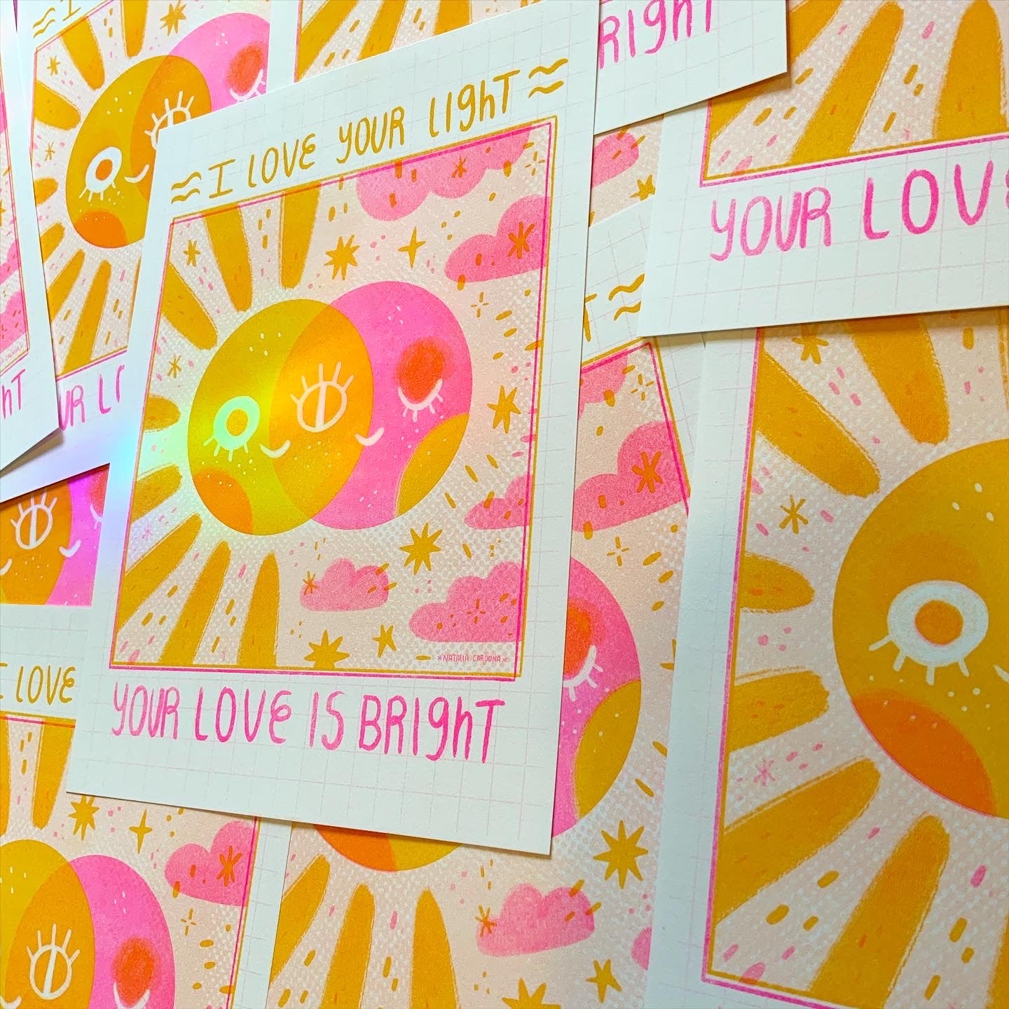 Your Love Is Bright - Riso Print