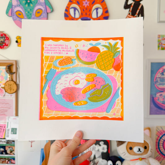 Migratory Bird Food Love ♡ Riso Print