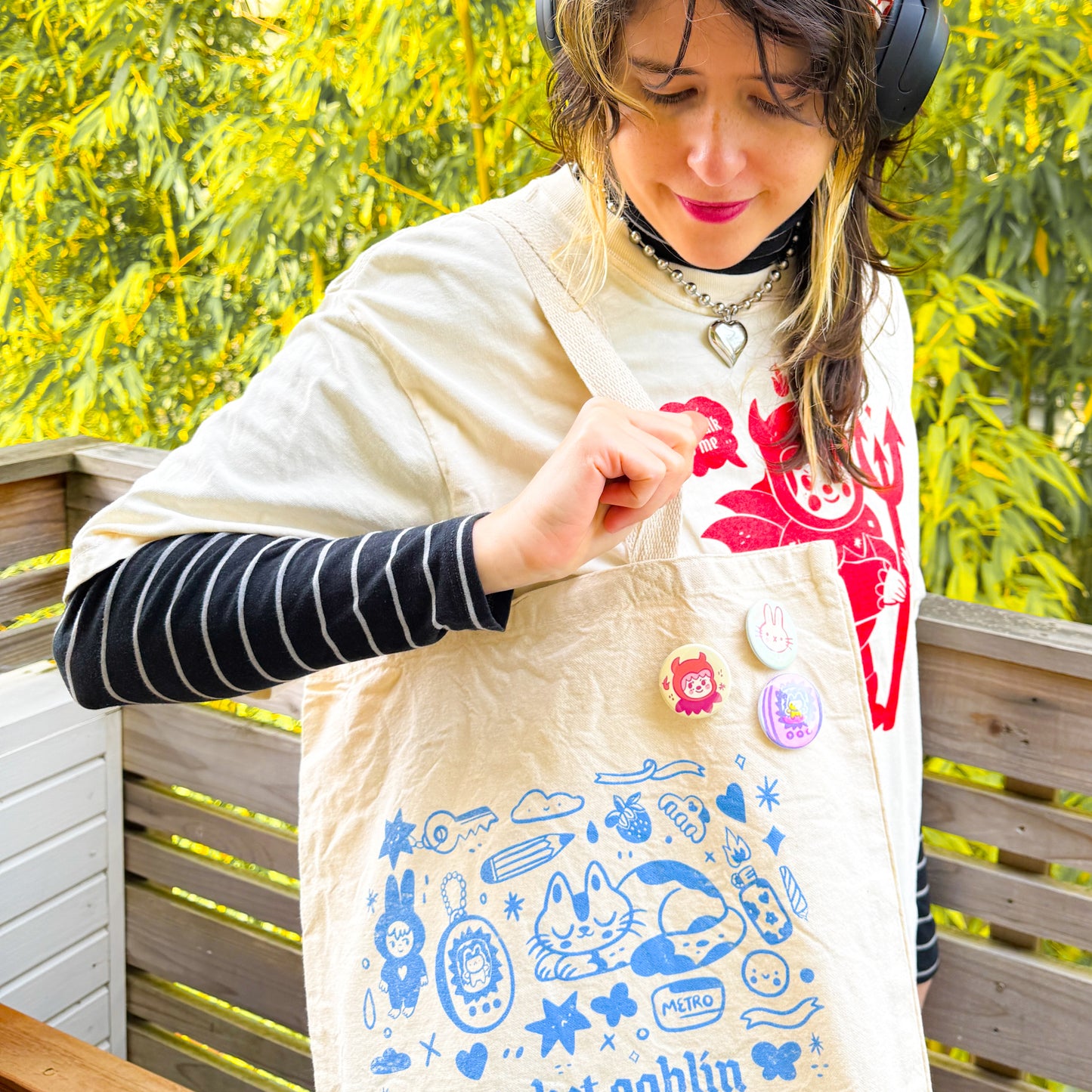 Trinket Gremlin ♡ Screenprinted Tote