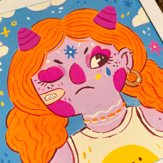 Mini Print ♡ Demon Girly Raindrop