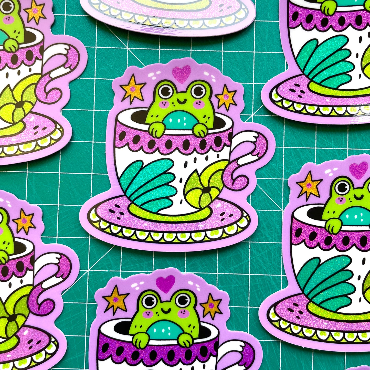 Teacup Frog ✷Shimmery Sticker✷