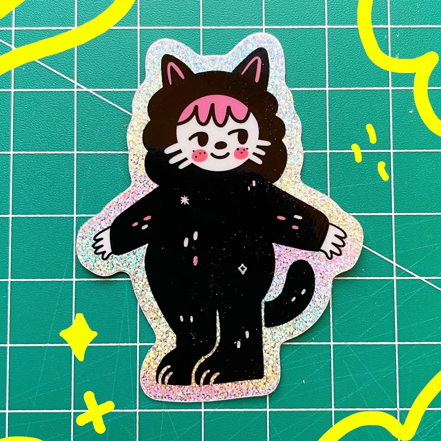 Cat Suit Kewpie ✷Shimmery Sticker✷