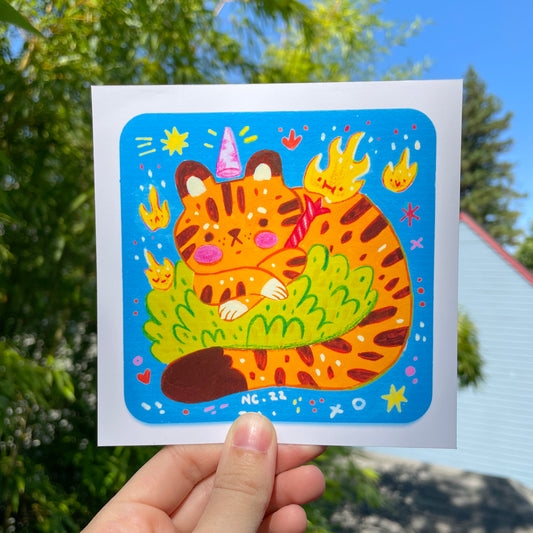 Mini Print  ♡ Fire Wizard Tiger