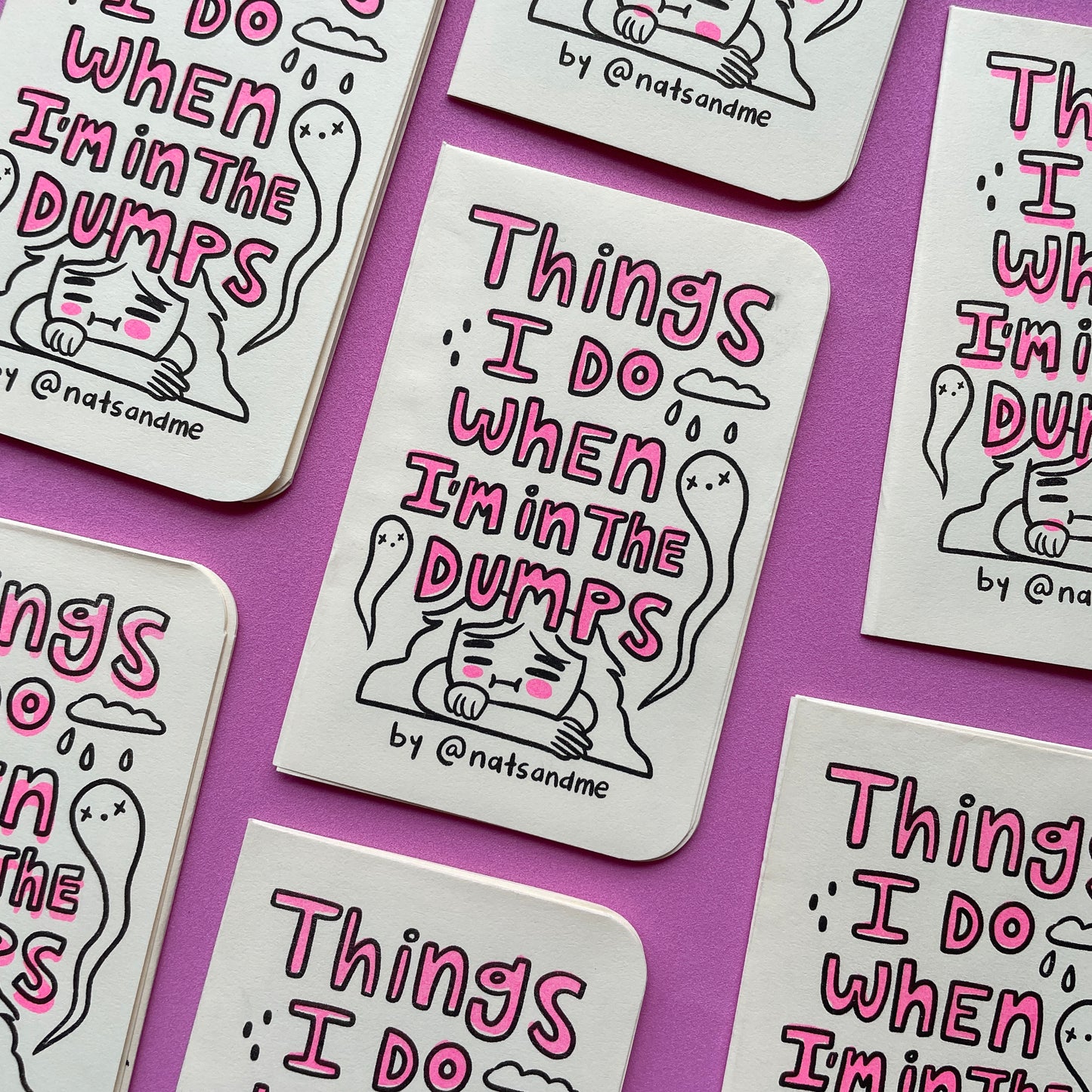 Things I do when I'm down in the dumps ♡ Riso Fanzine