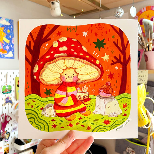 Big Print ♡ Amanita's Mushroom Tea Time