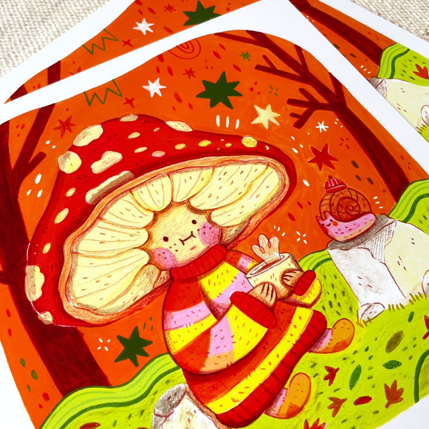 Big Print ♡ Amanita's Mushroom Tea Time