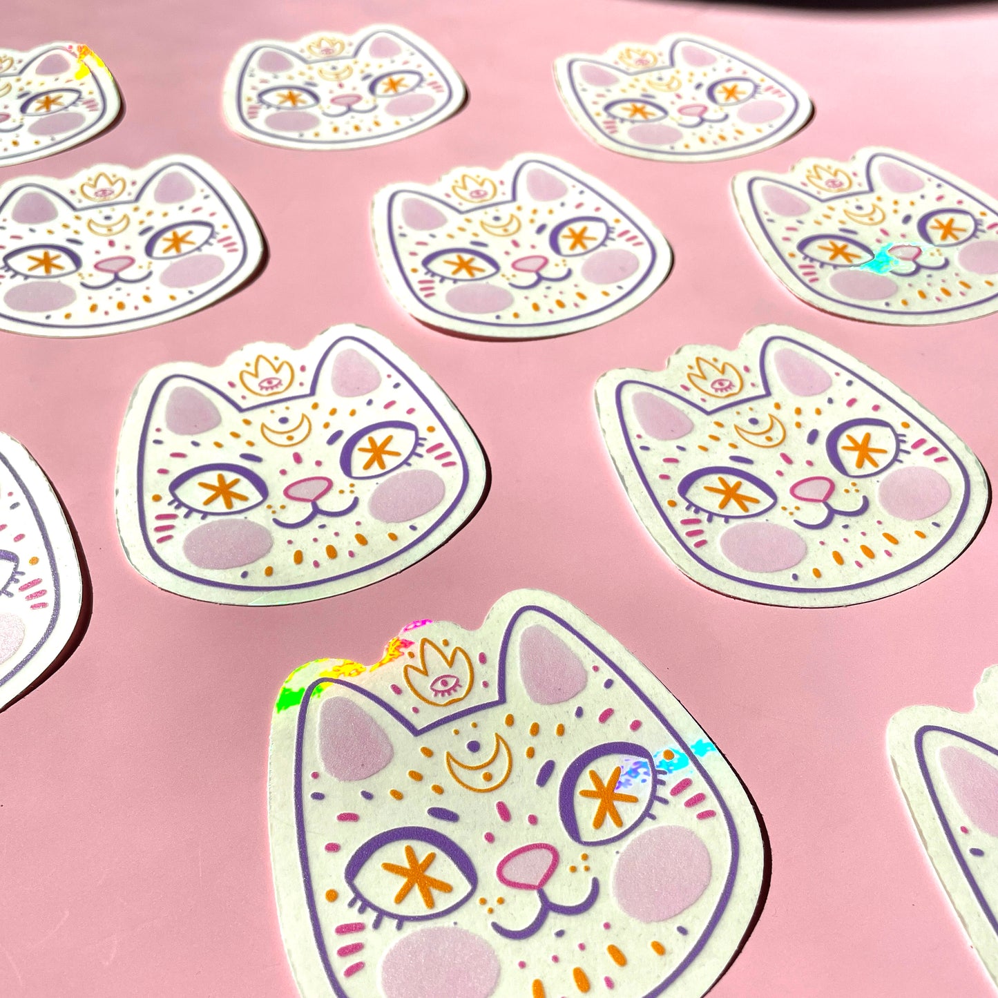 Cosmic Cat  ✷ Rainbow-Maker Window Sticker ✷