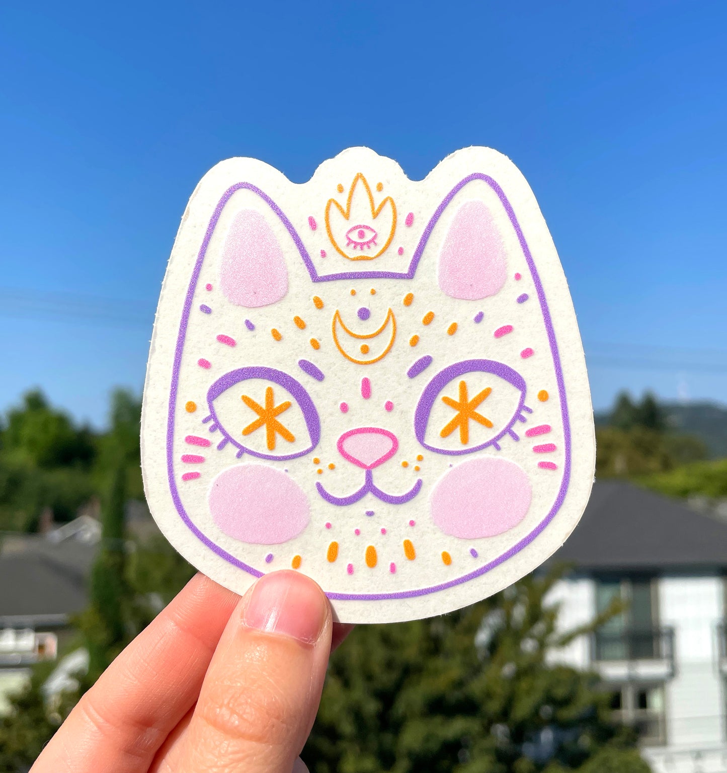 Cosmic Cat  ✷ Rainbow-Maker Window Sticker ✷