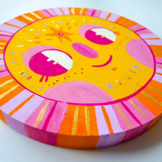 Wooden Cutout ♡ Lady Sol Wall Hanging - Made to order