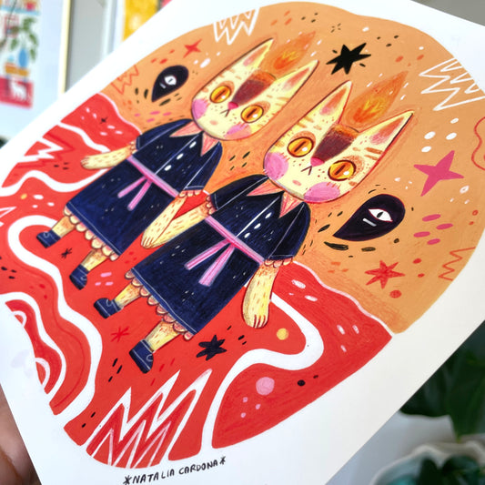 Big Print ♡ Overlook Hotel Cat Twins