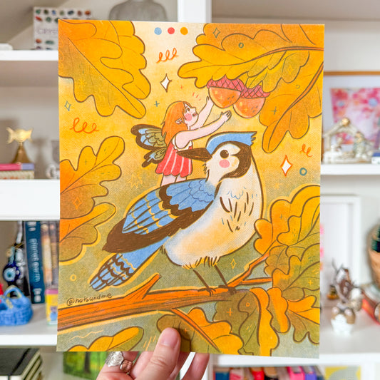 Autumn Fairy ♡ Riso Print