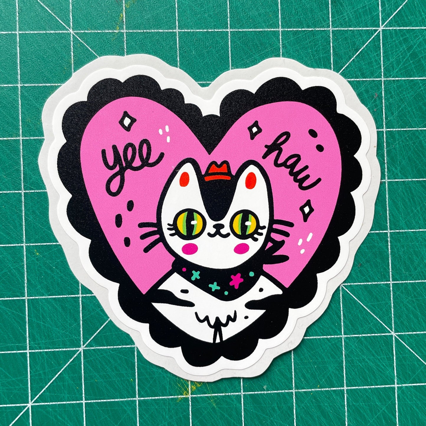 Yee Haw Cowboy Cat ✷ Matte Sticker