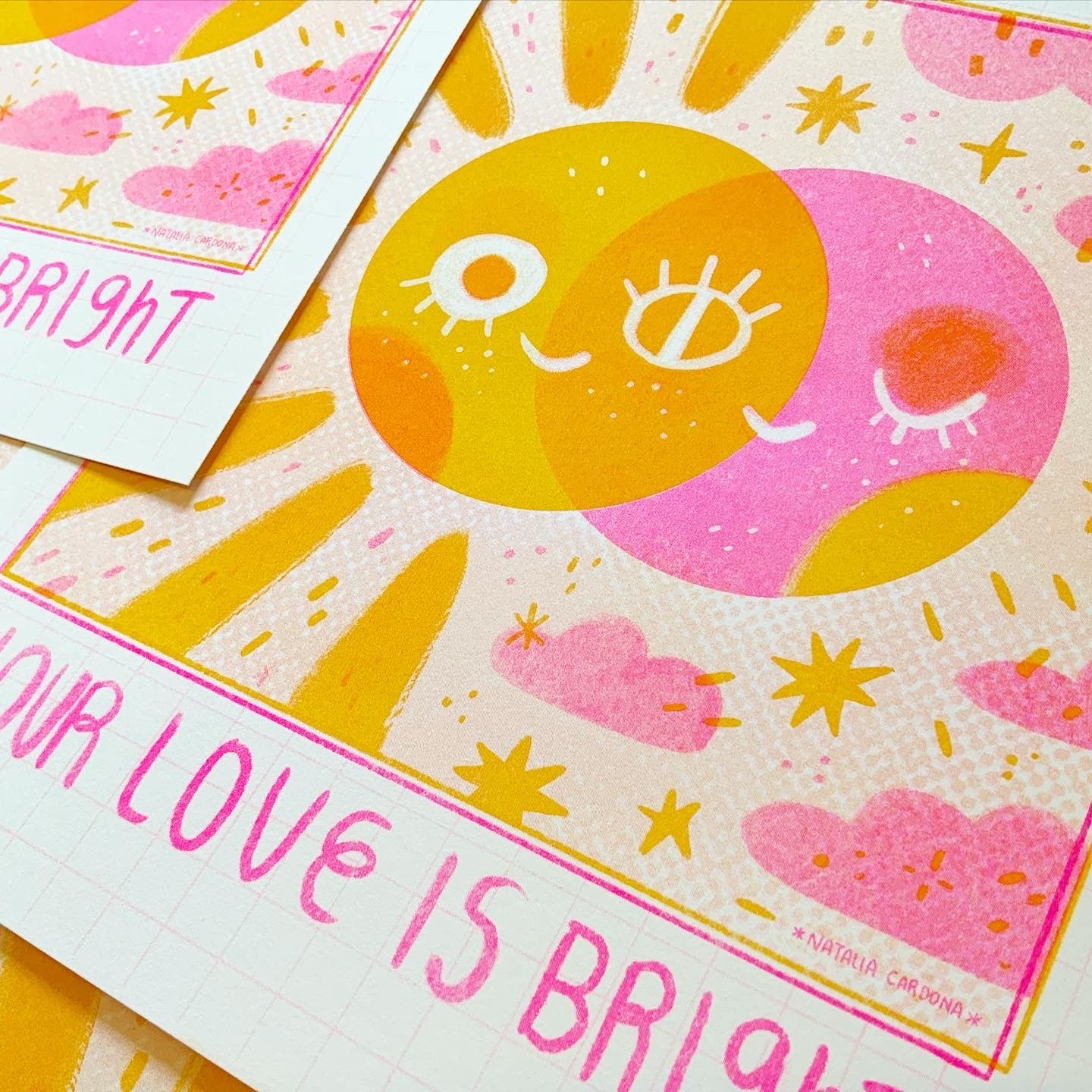 Your Love Is Bright - Riso Print