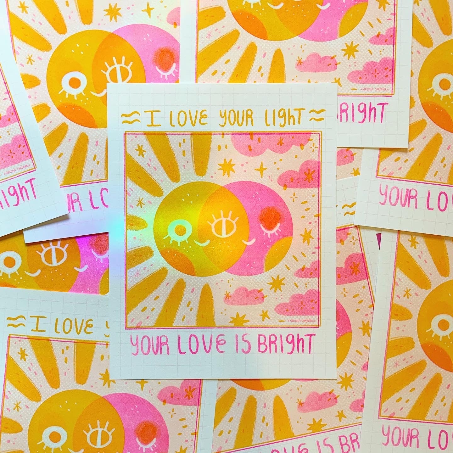 Your Love Is Bright - Riso Print