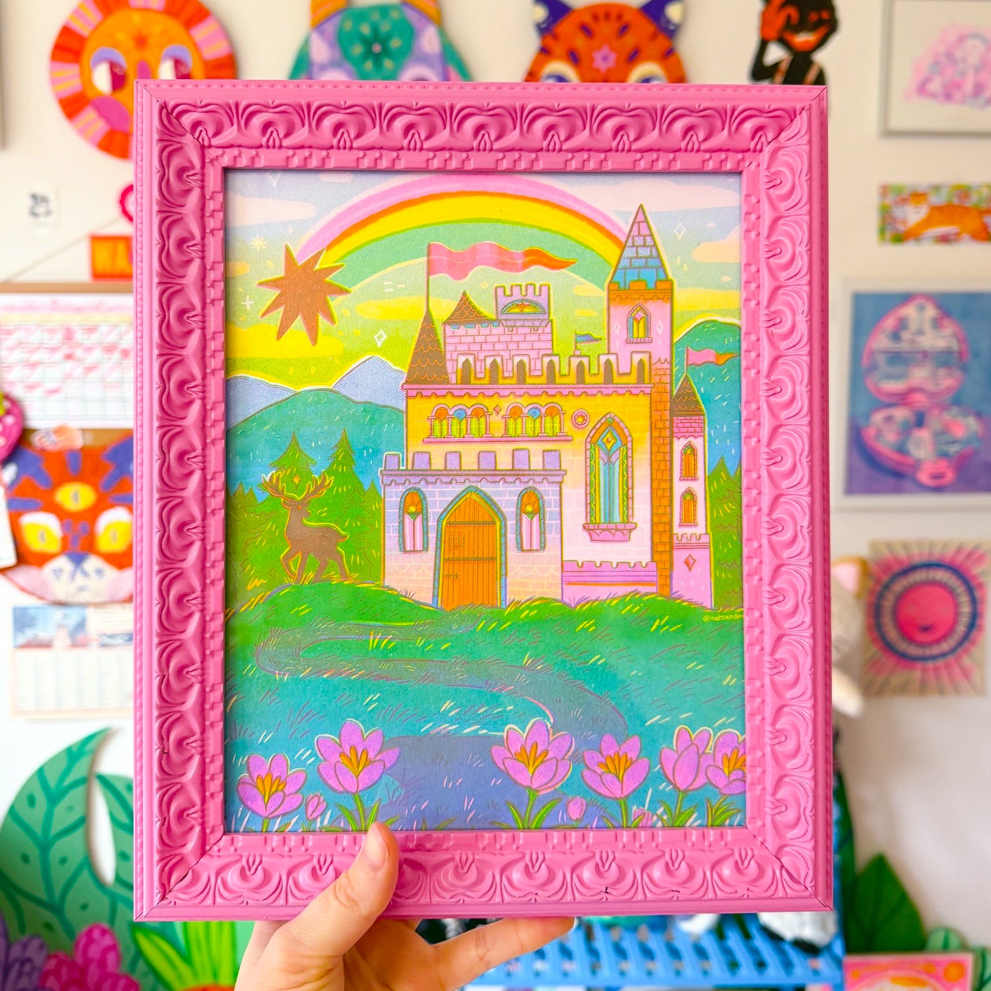 Pollypocket Castle ♡ Riso Print