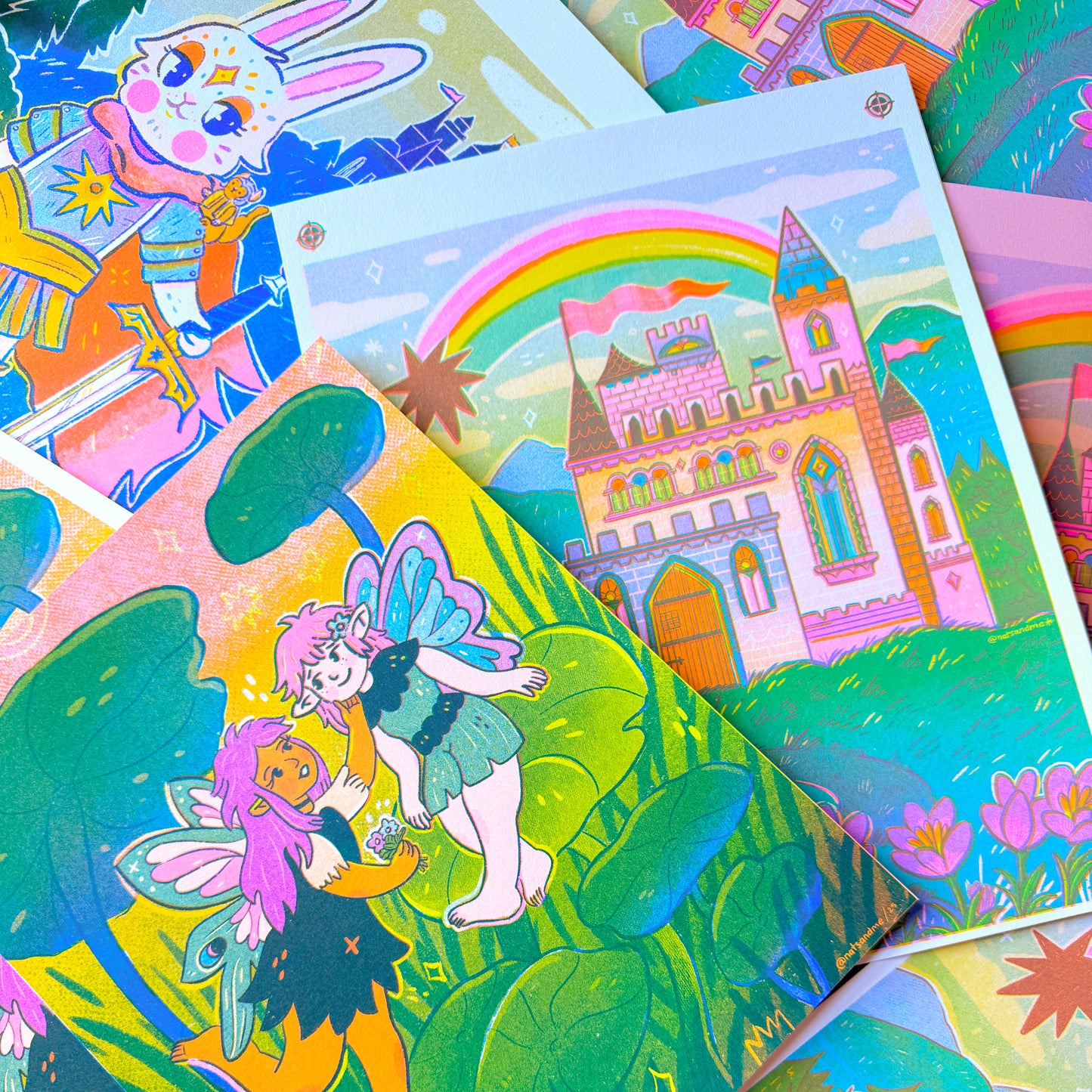 Bunny Knight ♡ Riso Print