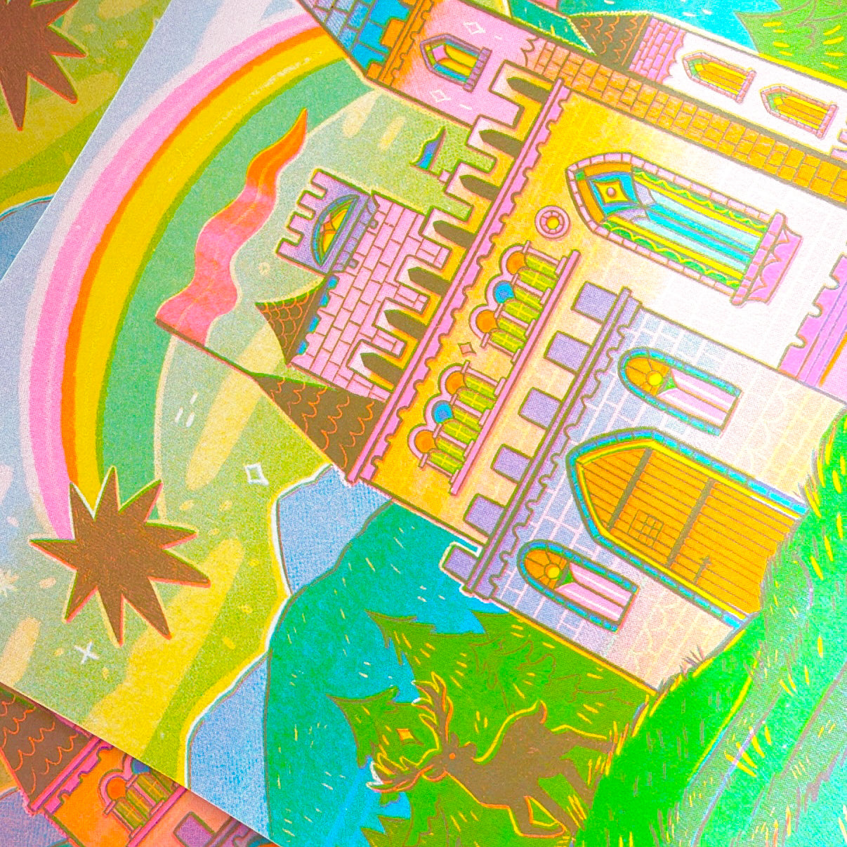 Pollypocket Castle ♡ Riso Print