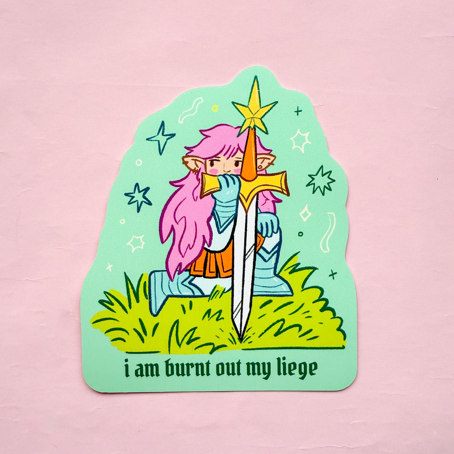 Burnt Out Knight ✷ Matte Sticker✷