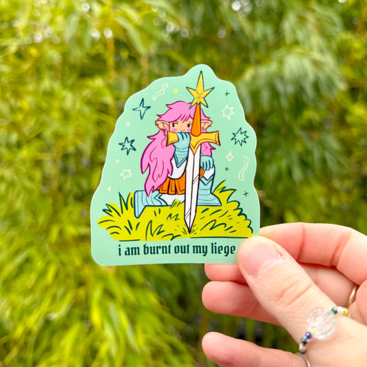 Burnt Out Knight ✷ Matte Sticker✷