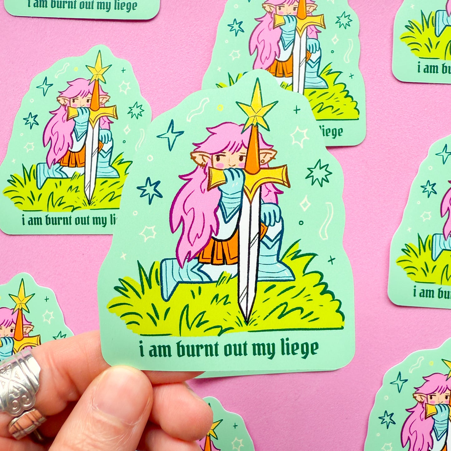 Burnt Out Knight ✷ Matte Sticker✷