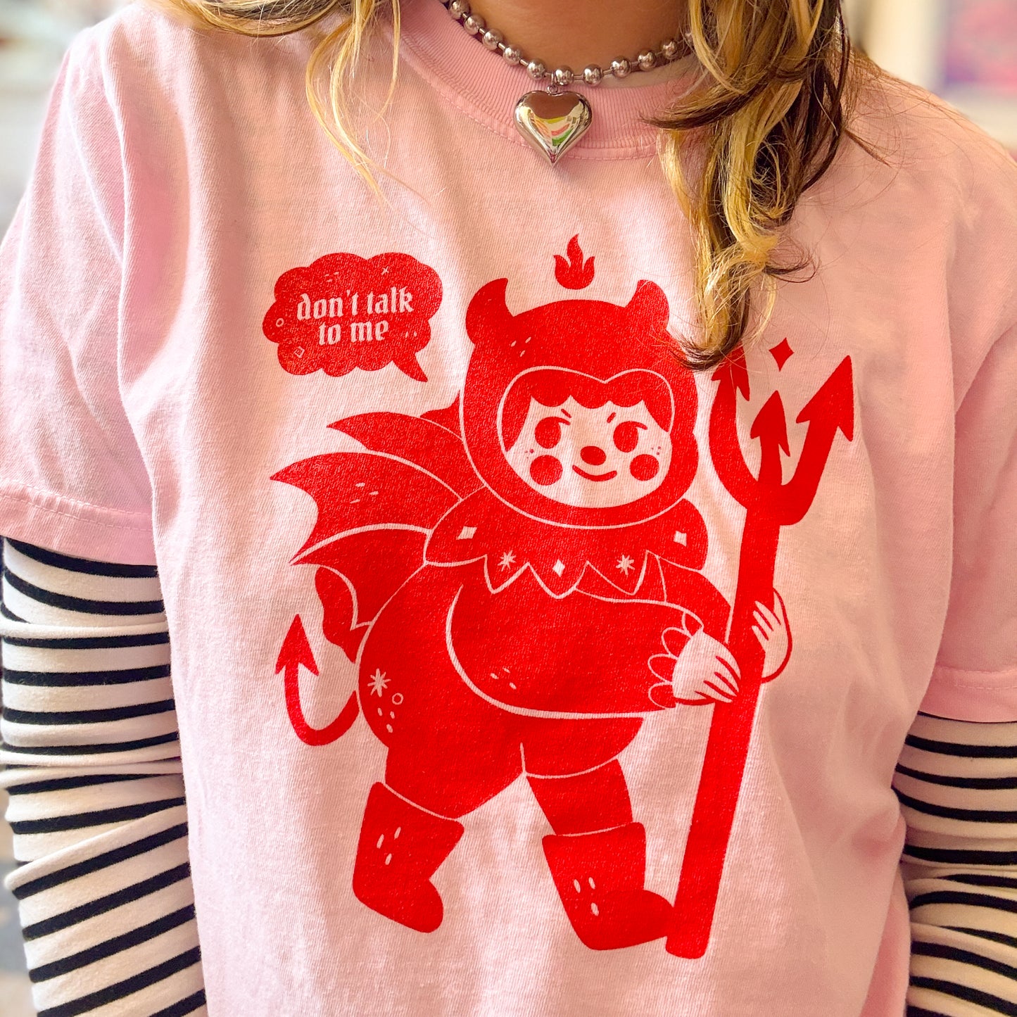 Diablita Bby PINK ♡ Screenprinted Tee