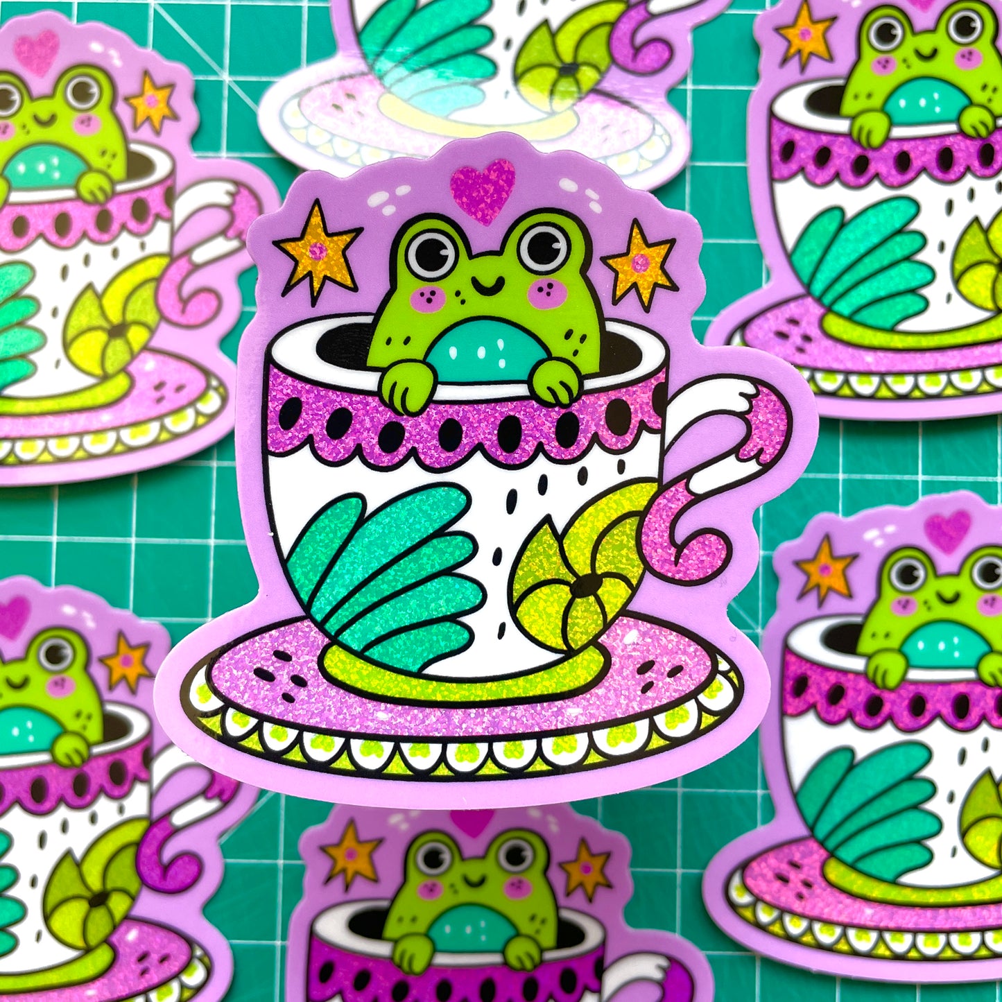 Teacup Frog ✷Shimmery Sticker✷