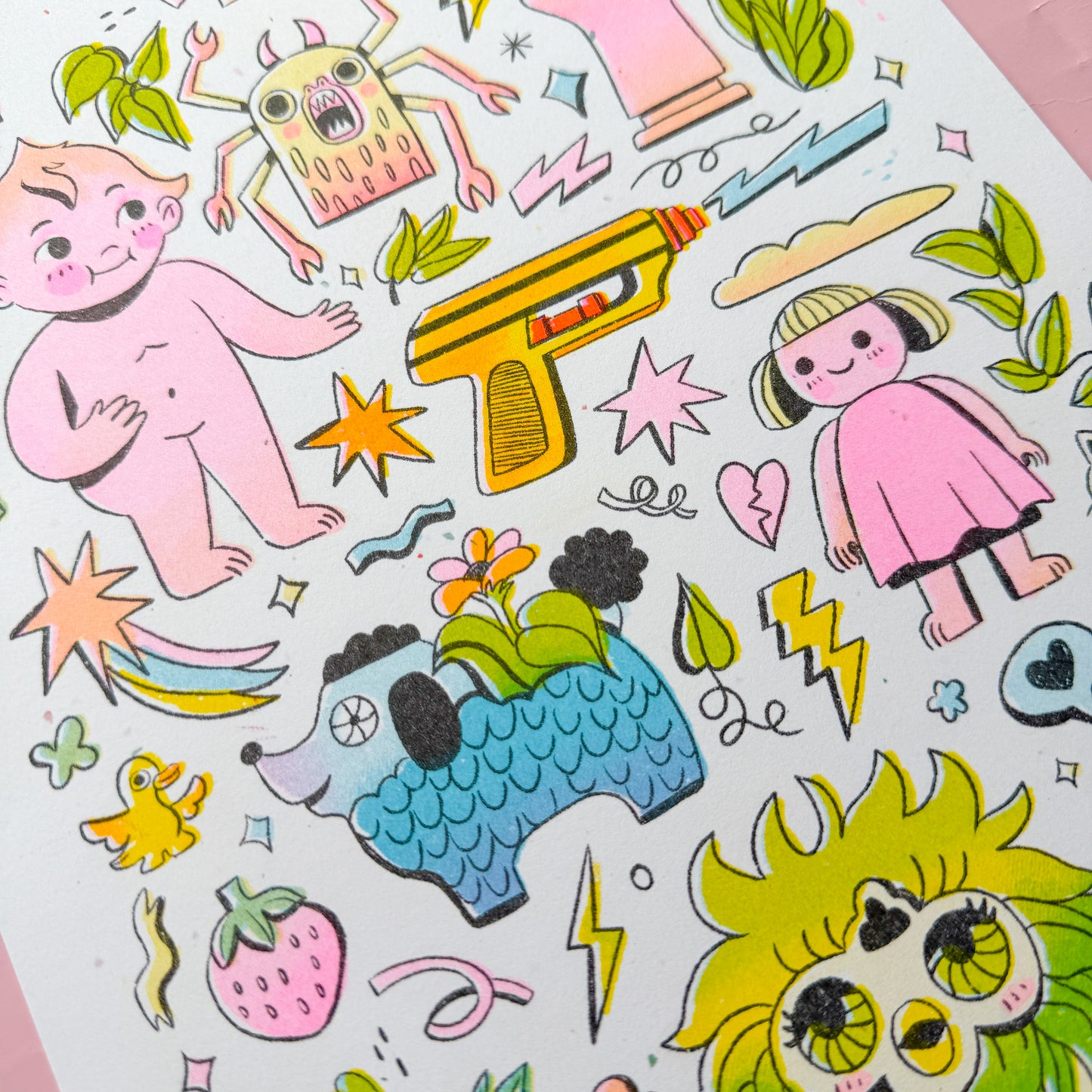 Vintage Toys ♡ Riso Print