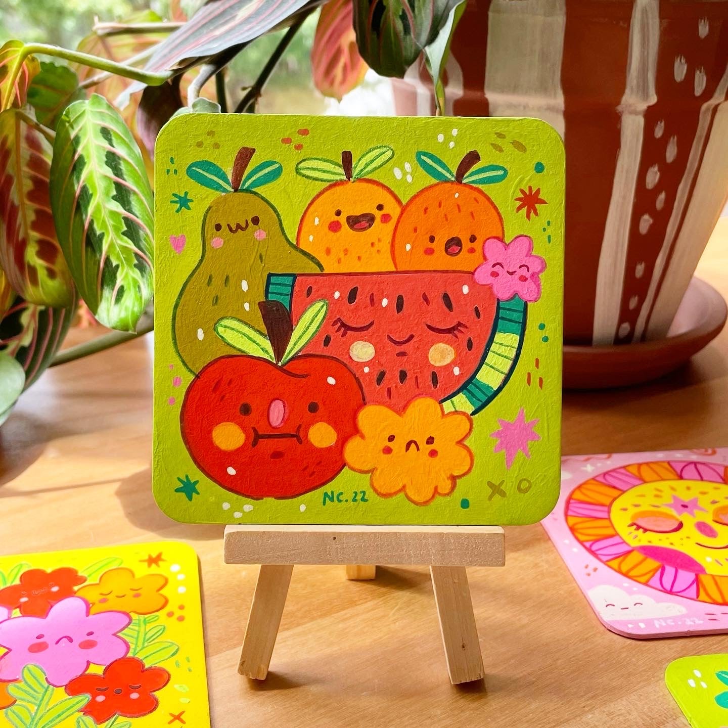 Original Painting ♡ Fruit Salad - Salut!7 Coaster