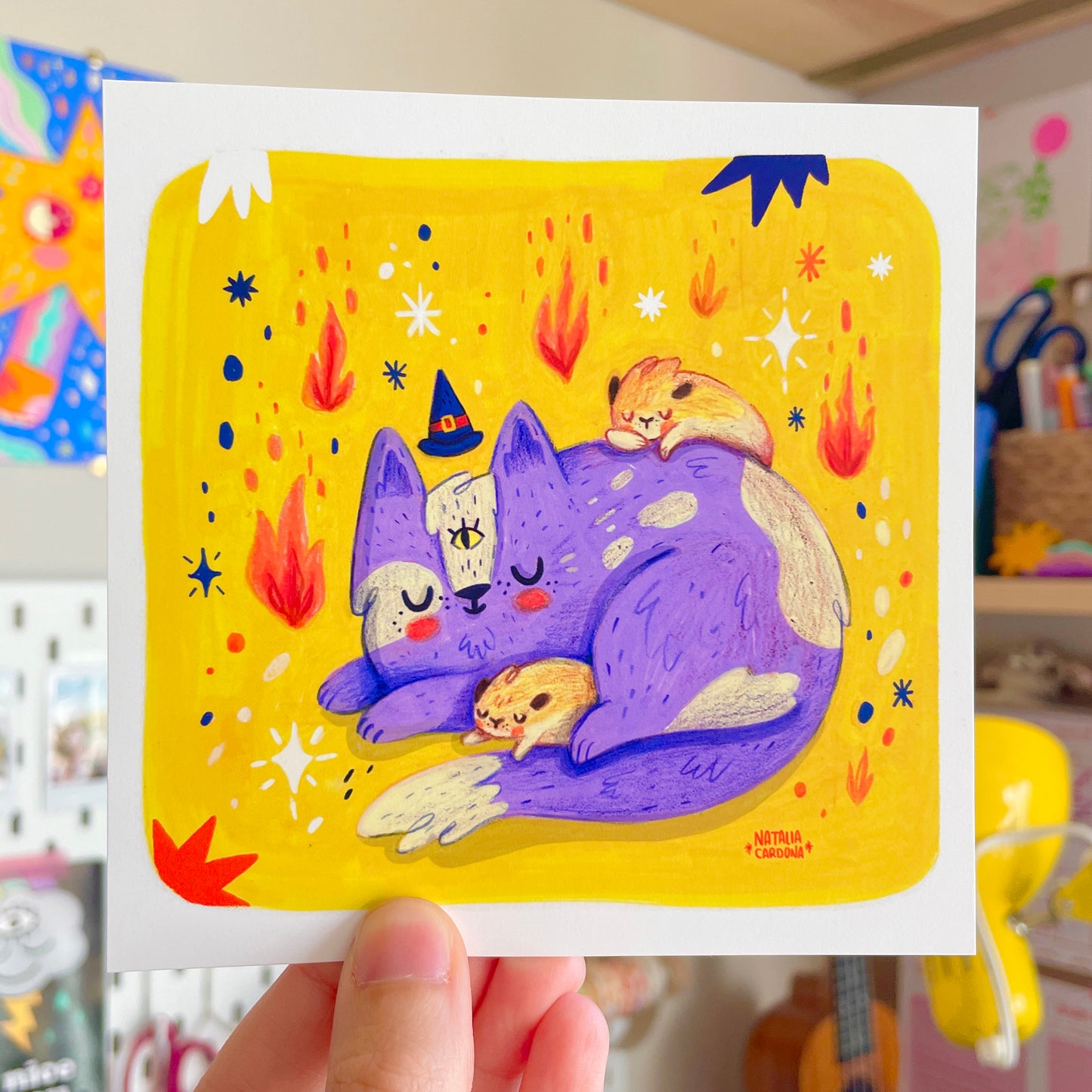 Mini Print ♡ Nap Time Cat