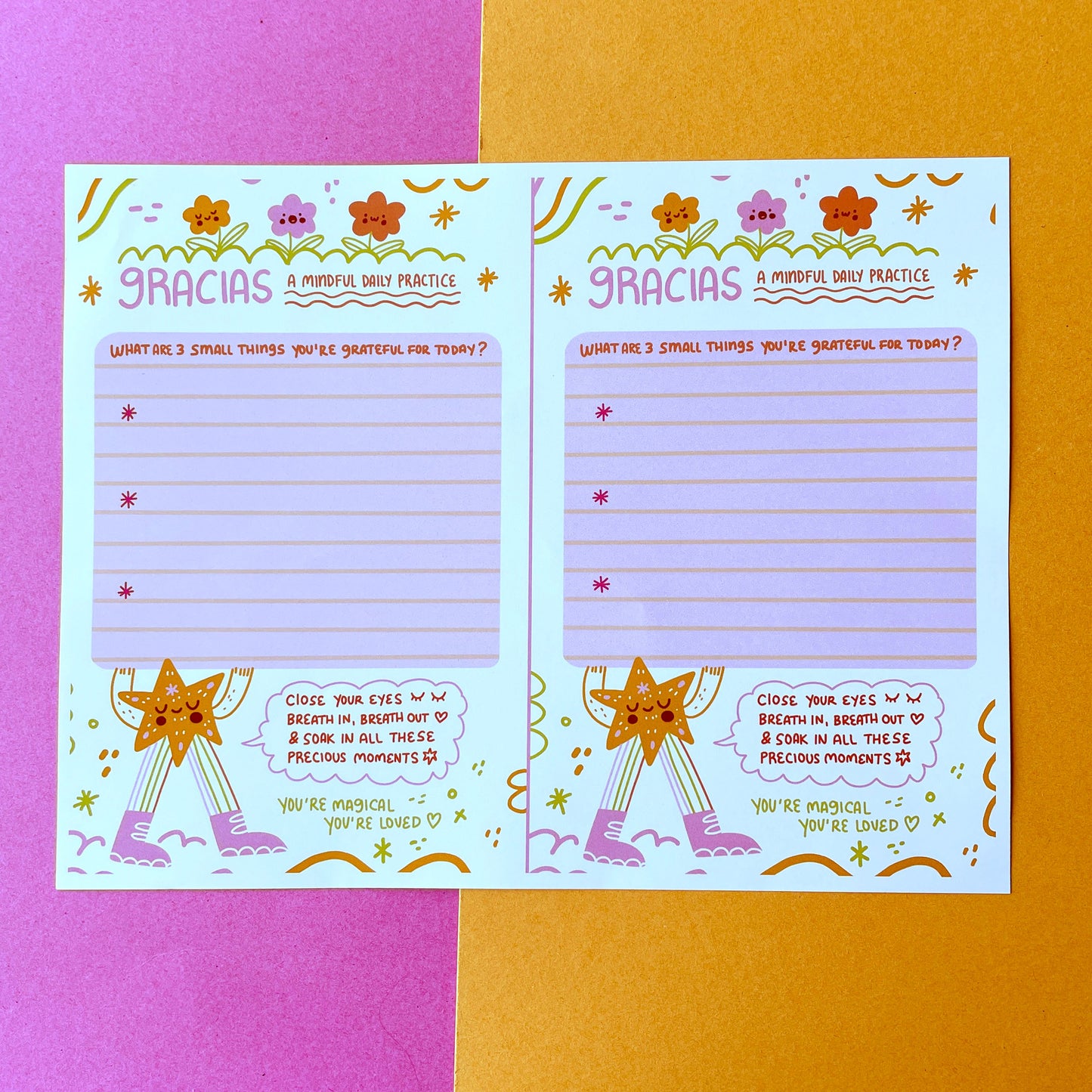 Gratitude Planner: Gracias template + Brain Dump list ♡ Downloadable File